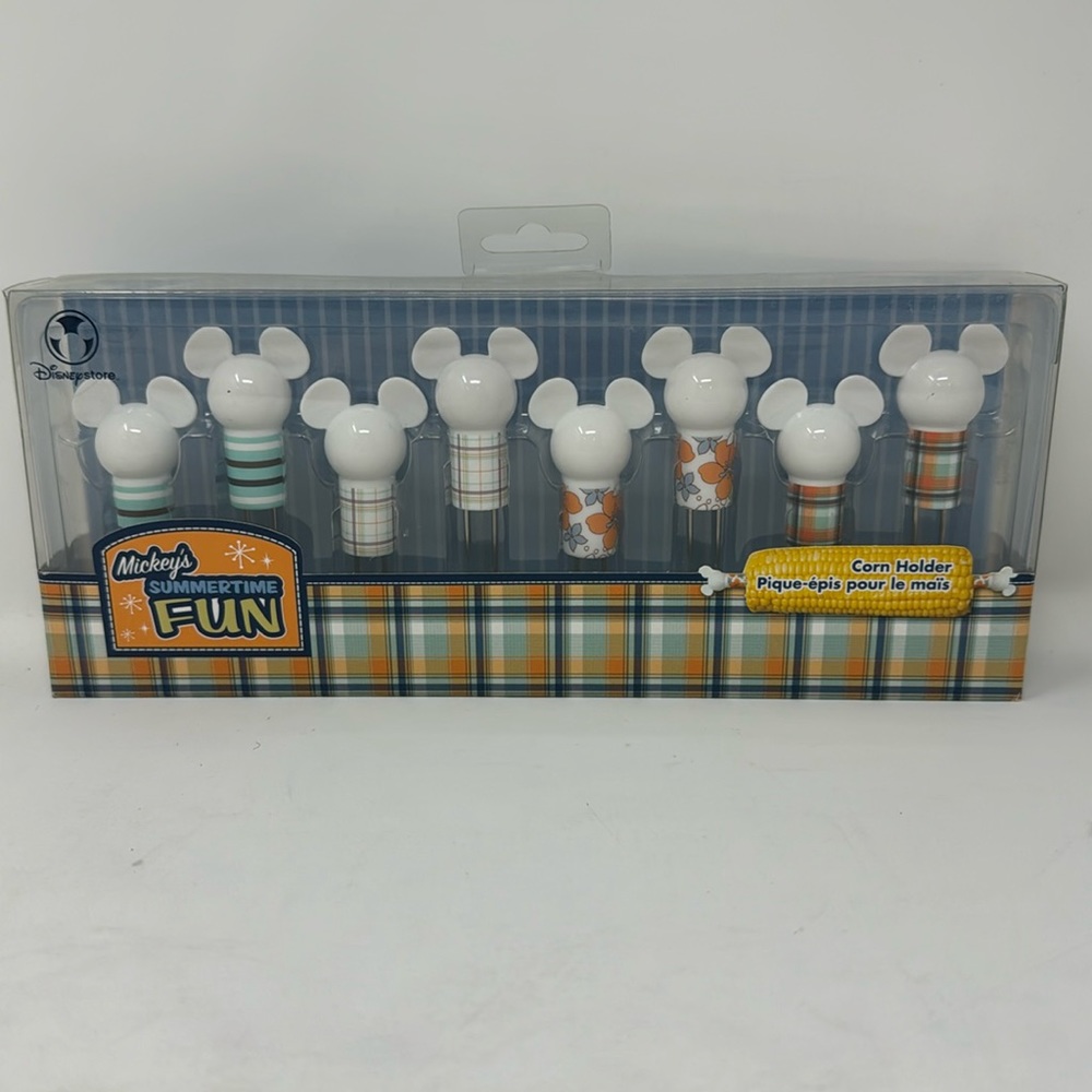 Walt Disney World Mickey’s Summertime Fun 8 Corn Holders NIB